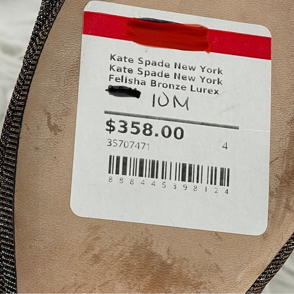 Kate Spade New York Shimmering Felisha Bronze Lurex Heels - Picture 11 of 11